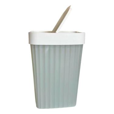 Imagem de Lixeira 45l Com Tampa C/ Dispenser Saco De Lixo - Plastsu, Branco