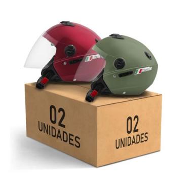 Imagem de Kit 2 Capacete Aberto New Atomic Elite Masculino Feminino Pro Tork, VE