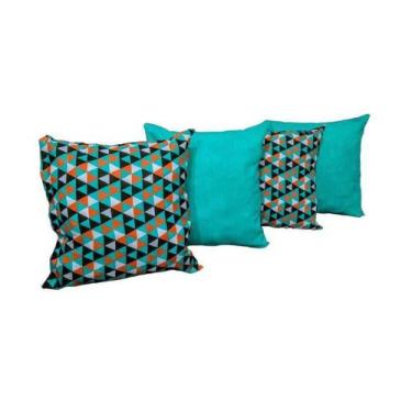 Imagem de Kit Capa Para Almofada Gorgurinho Azul 4 Peças - Thais Enxovais