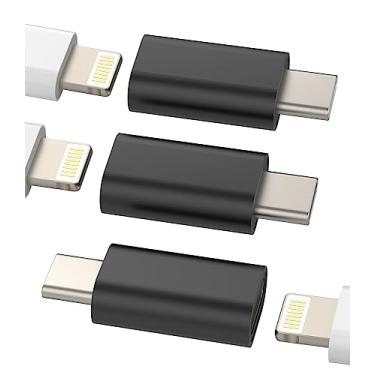 Imagem de Adaptador Lightning fêmea para carregador USB C macho (pacote com 3) compatível com Samsung Galaxy Cord S22 S21 S20 S23 conector ultra tipo-c para Apple para iPhone15 Pro Max Plus para iPad Pro Air
