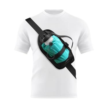 Imagem de Peicees Bolsa de cintura com suporte para garrafa de água para homens e mulheres, impermeável, para corrida, viagens, atividades ao ar livre, ciclismo, escalada, caminhada, pochete compatível com