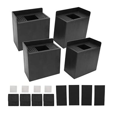 Imagem de Yctze 4 PCs Lings Anti -vibração Em Forma de L - Risers de Cama Sem Deslizamento para Máquina de Lavar, sofá e Estabilidade de Móveis