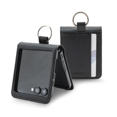 Imagem de GOOSPERY Diário básico compatível com Samsung Galaxy Z Flip 7, porta-cartões, armazenamento de bolso, couro PU premium, capa carteira chaveiro - preta