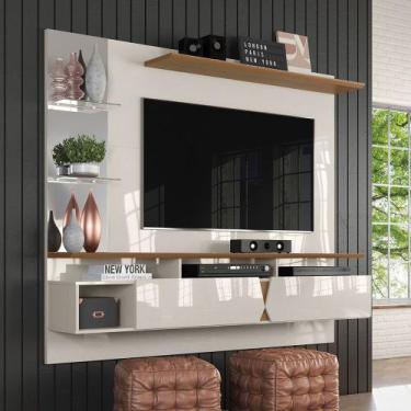 Imagem de Painel Lukaliam Intense 2 Portas, Off White e Damasco