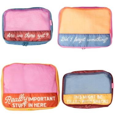 Imagem de ban.do Conjunto de cubos de malha e poliéster Getaway, inclui 4 organizadores de bagagem dobráveis em vários tamanhos, Coisas realmente importantes, 9.8 liters