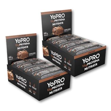 Imagem de Kit Com 2 Displays De Barra Proteica Yopro Nutrata 12Un Cada