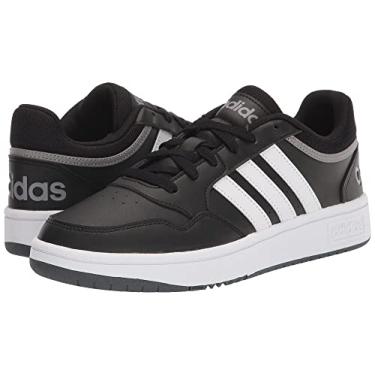 Imagem de Adidas Tênis de basquete feminino Hoops 3.0, Preto/Branco/Cinza Seis, 39