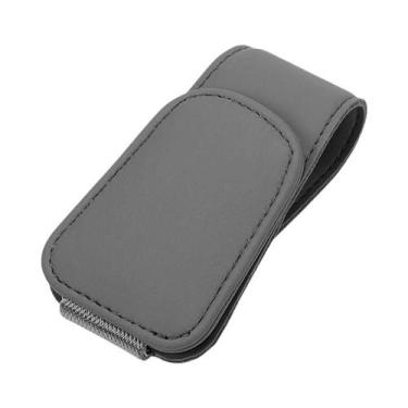 Imagem de Suporte Universal De Couro Para Óculos De Sol Com Clipe Para Viseira D