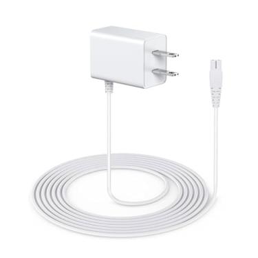 Imagem de Carregador de varinha mágica 10V HV-270 compatível com massageador de pescoço recarregável Hitachi Magic Wand HV 270, adaptador de energia branco com cabo de 1,5 m de comprimento