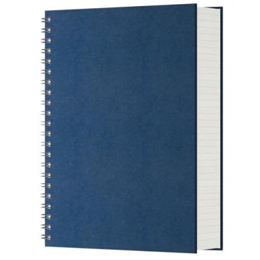 Imagem de EUSOAR Caderno espiral, pacote com 1 caderno A4 21 x 28,4 cm, capa dura, pautado na faculdade, 240 páginas (120 folhas), caderno profissional para anotações, escola, negócios, escritório, diário