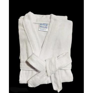 Imagem de Roupão Veludo Adulto 100% Algodão Plus Size Briza Branco (3008) Tam GG