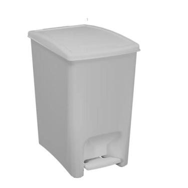 Imagem de Lixeira com Pedal Dupla Abertura de 10 Litros Branco - Astra - Astra ,