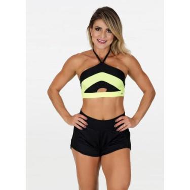 Imagem de Top Cropped Fitness Moda Academia Feminino Alça de Amarrar Cores Diver