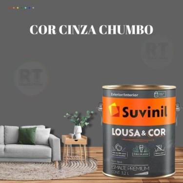 Imagem de Tinta Lousa Suvinil 3,2l  Para Parede Metal e Madeira Cor Preto Absolu