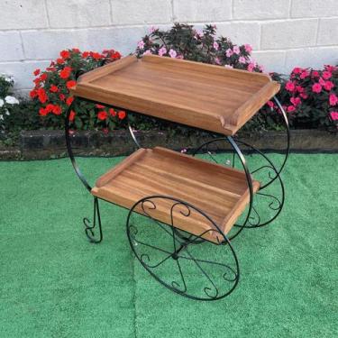 Imagem de Carrinho de Chá M Arabesco Rococó em Madeira de Demolição Sudeste Rúst