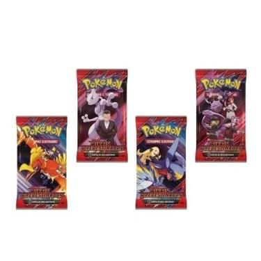 Imagem de Cards Pokemon Kit Com 4 Boosters Rivais Predestinados Escarlate e Viol