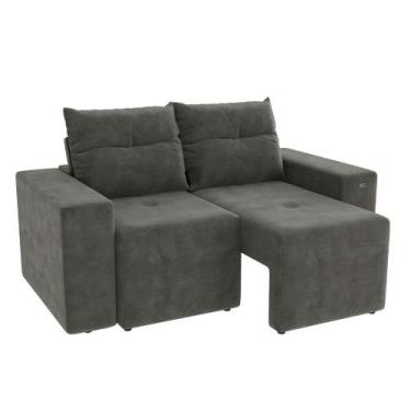 Imagem de Sofá Kappesberg Solaris 3 Lugares Retrátil e Reclinável, DELUXE CINZA 