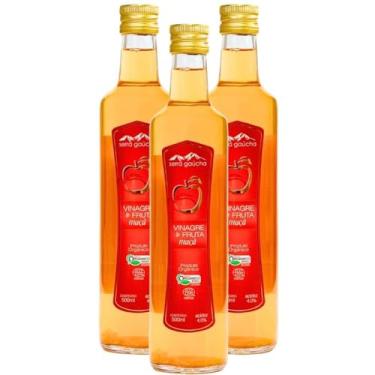 Imagem de Kit 3 Vinagre de Maça Orgânico Serra Gaucha Acidez 4% - 500ml