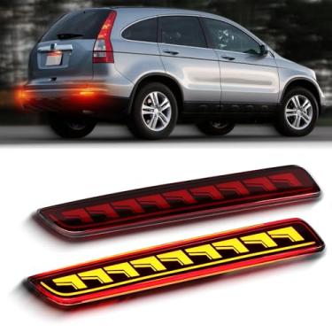 Imagem de ZDEERAOTO Lâmpada refletora de para-choque traseiro luz de neblina DRL sequencial kit de recursos da lâmpada de seta para Honda CRV CR-V 2010 2011, lâmpada traseira refletor traseira LED substitui o