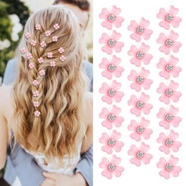 Imagem de Acessórios de cabelo Paderison Mini Flower Rhinestone Clips x20