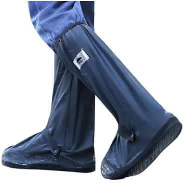 Imagem de Polaina Galocha Impermeável para Motociclistas – Protetor de Calçados com Sola Antiderrapante em PVC