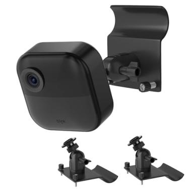 Imagem de Peozenithus Pacote com 2 suportes de revestimento de vinil compatíveis com Blink Outdoor 4 (4ª geração) XT3/Blink XT/XT2/Mini, suporte de montagem sem broca com ângulo ajustável para ganchos de