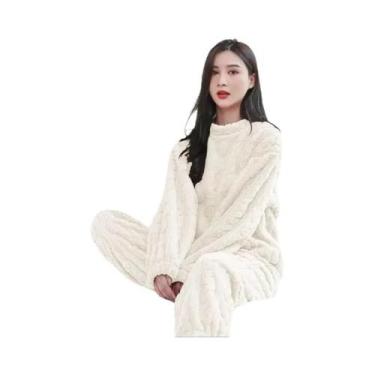 Imagem de Conjunto De Pijamas De Flanela Espessa E Quente Para O Inverno, Roupa 