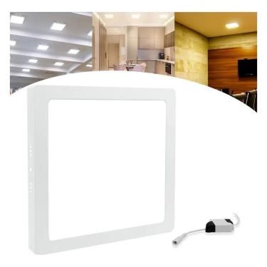 Imagem de 2X Painel Plafon Sobrepor Quadrado Led 25W Neutro 4000K 30X3