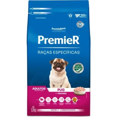 Imagem de Ração Seca Premier Pet Raças Especificas Pug para Cães Adultos Porte Pequeno - 1 Kg