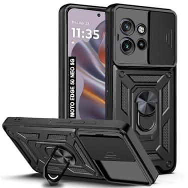 Imagem de Capa Para Motorola Moto Edge 50 Neo 5G e Edge S50 5G (Tela 6.4) Robusta Anti Impacto Com Proteção Para Camera (Preto)