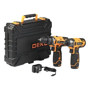 Imagem de Parafusadeira/Furadeira Deko 3/8 + Parafusadeira Impacto 1/4