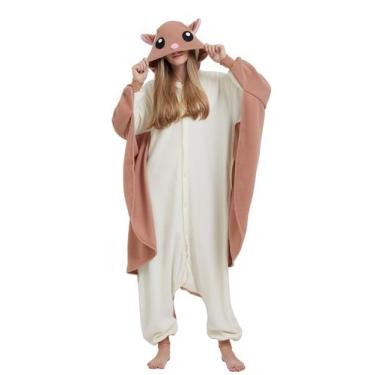 Imagem de Pijamas com fantasia de Halloween para adultos da Onesie DELEY Flying 