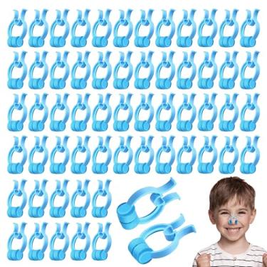 Imagem de 60 peças de clipe nasal para nariz sangramento nasal para crianças adultos clipes de nariz de espuma de acidente de emergência para hemorragias nasais acidentais ou clipes de sangramento nasal (azul)
