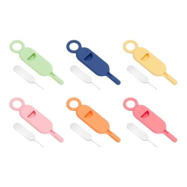 Imagem de PATIKIL Ferramenta de remoção de suporte de cartão SIM, 1 conjunto de pinos de cartão SIM, abridor de agulha, bandeja ejetora, pinos de ejeção para telefones celulares, tablets, roteadores