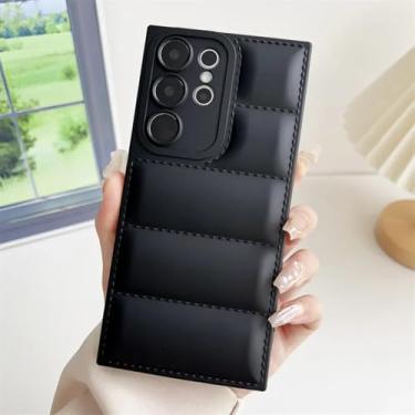 Imagem de Capa para celular Samsung S25 S24 S23 S22 Ultra S21 Plus A56 A36 A26 A16 A06 A55 A35 A06 A15 A15 A54 A34 (para Galaxy S25+/preto)