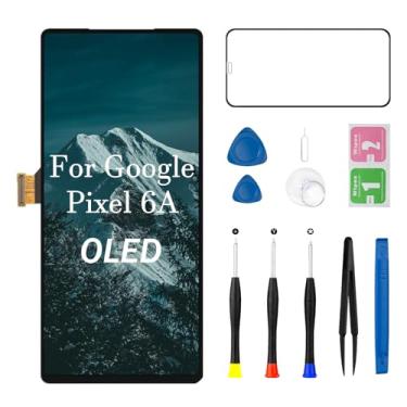 Imagem de Substituição de tela para Google Pixel 6A OLED GB62Z G1AZG 3D Touch Display Digitalizador Assembléia com ferramentas de reparo