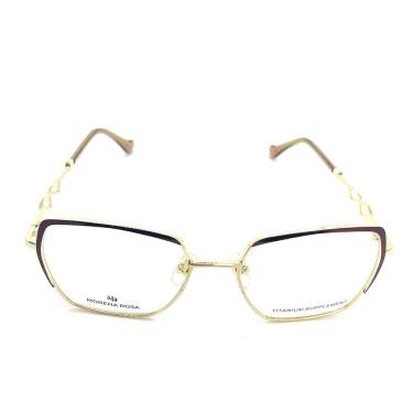 Imagem de Óculos Sol Feminino Morena Rosa Armação Dourada - Titânio