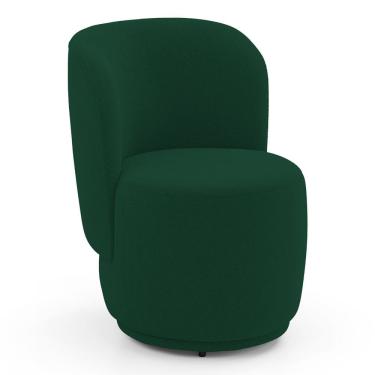 Imagem de Poltrona Orgânica Decorativa Living Molly Bouclê Verde - Abmaza