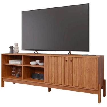 Imagem de Rack Holanda 180cm para TV até 70 Polegadas Ripado 2 Portas Permobili 