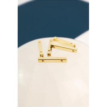 Imagem de Entremeio Tubo 20X3Mm Ouro 18K - 02 Furos - Pacote com 10 Peças - no-b