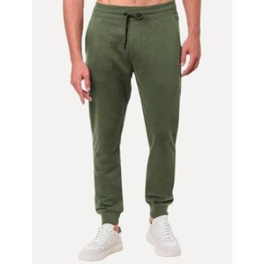 Imagem de Calça Calvin Klein Jeans Masculina Moletom CK Bordado Verde Militar-Masculino