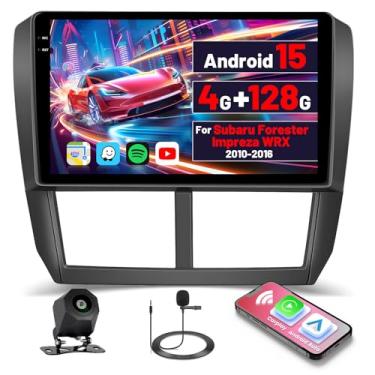 Imagem de Inefala [4G + 128G] Rádio veicular Android 15 para Subaru Forester Impreza WRX 2008-2012 com carplay sem fio/Android Auto, tela sensível ao toque HD de 9 polegadas, estéreo automotivo com GPS