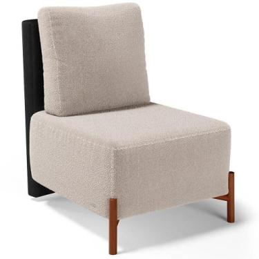 Imagem de Poltrona Decorativa De Estar Living Pés Madeira Hungria L02 material s