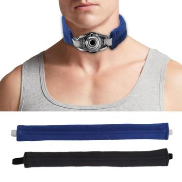 Imagem de 2 peças de suporte de tubo de traqueostomia ajustável para traqueotomia para intubação com fita de segurança, laço reutilizável para suprimentos pós-cirurgia de pescoço, laços macios e reutilizáveis