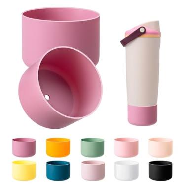 Imagem de Bluwing 2 peças de bota de silicone para Owala 850.5 g 1,134.0 g FreeSip Sway garrafas e copos, mangas protetoras de silicone para copos Owala (roxo claro, 2 peças)