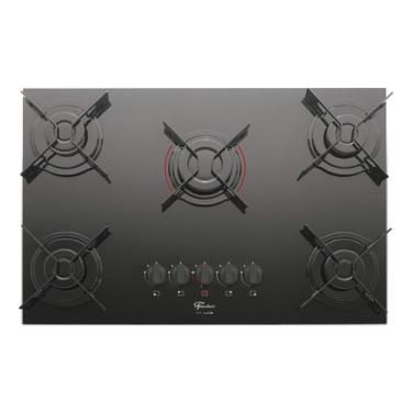Imagem de Fogão Cooktop 5 Bocas A Gás Fischer Fit Line Preto Bivolt