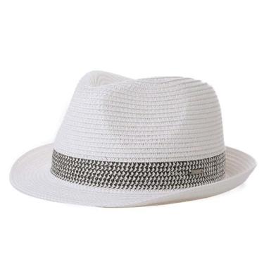 Imagem de Chapéu Fancet Packable Straw Fedora Panama Sun Beach Masculino e Mulhe