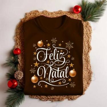 Imagem de Camiseta Unissex Natal Feliz Natal Festa Personalizado Tecido Premium 