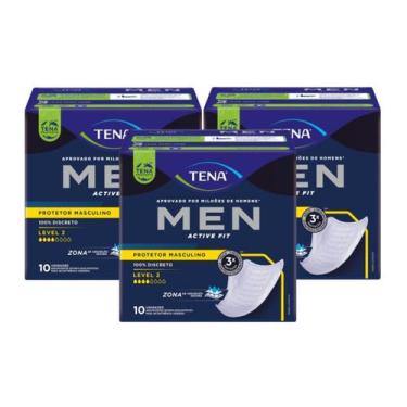 Imagem de Kit 3 Absorvente Tena Men Active Fit Level 2 C/10 Un