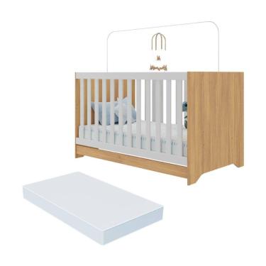 Imagem de Berço Americano 3 em 1 com Colchão Incluso Multimóveis MP0527PA